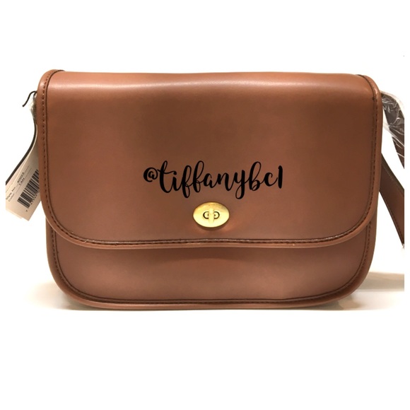 Soft Front Flap Shoulder Bag Faux Leather Tan - Picture 2 of 14